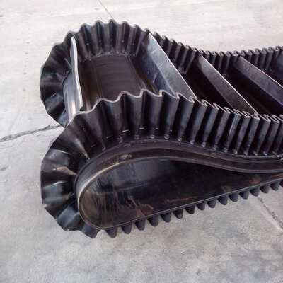 Heavy Duty Corrugated Sidewall Conveyor Belt High Tensile Strength Cleated Rubber Conveyor Belt