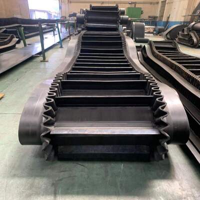 Heavy Duty Industrial Corrugated Sidewall Conveyor Belt For Bulk Material Handling Solution