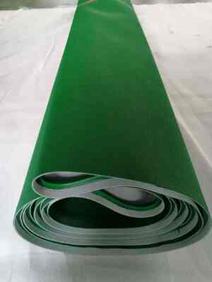 Smooth PU PVC Conveyor Belt 3mm Thickness Custom Conveyor Belt Green Blue White Color