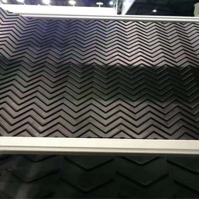 300mm - 2400mm Width Chevron Cleated Conveyor Belt Black Chevron Rubber Belt
