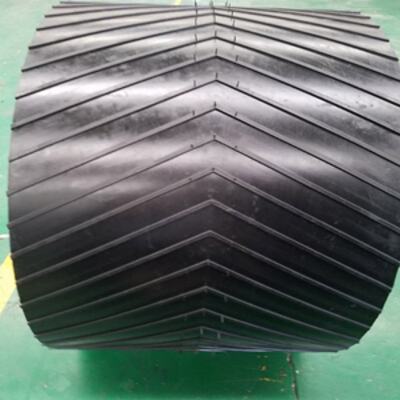 Slip resistant Rubber belt for heavy duty industrial conveyor systems bulk material transport