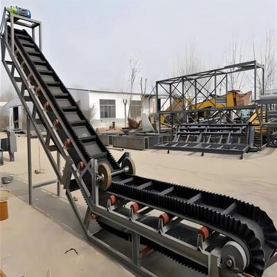 Large Angle Corrugated Sidewall Conveyor Heavy Duty Bulk Material Handling Conveyors