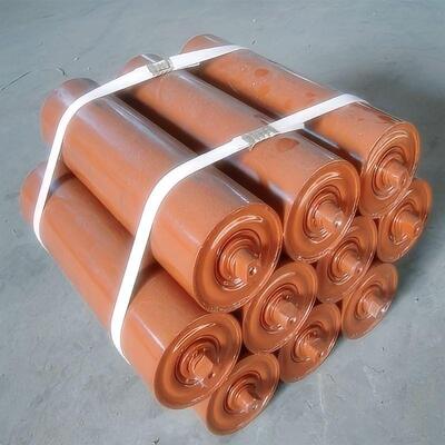 OEM Heavy Duty Idler Rollers Red Corrosion Resistant Idler Rollers With Bearings