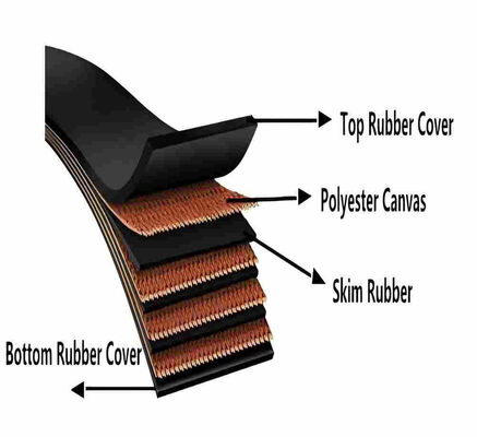EP Nylon Fabric Heat Resistant Conveyor Belt Width 300 To 3000mm Conveyor Solution