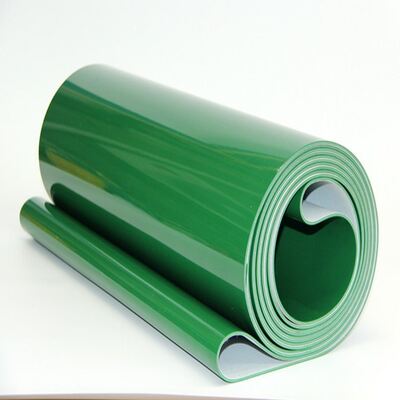 Smooth PU PVC Conveyor Belt 3mm Thickness Custom Conveyor Belt Green Blue White Color
