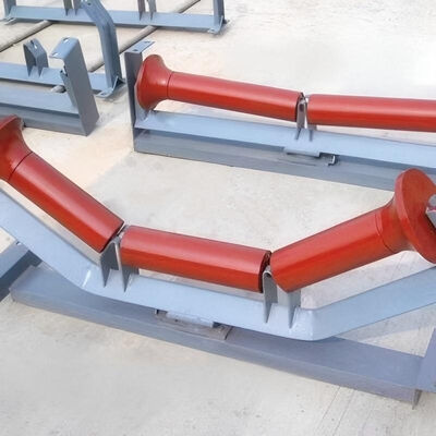Customized Heavy Duty Idler Rollers Red Green Black Conveyor Steel Idler Rollers