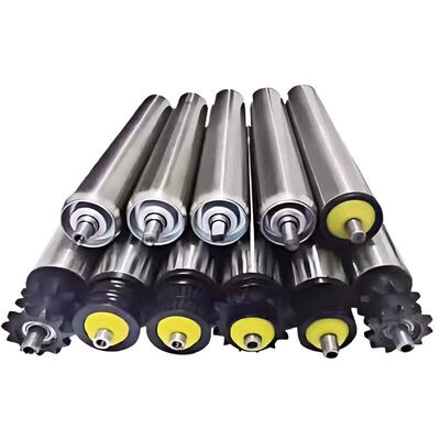 Customized Heavy Duty Idler Rollers Red Green Black Conveyor Steel Idler Rollers