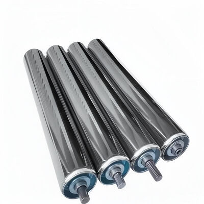 Black Stainless Steel Conveyor Idler Roller Corrosion Resistant Oem Idler Rollers For Belt Conveyors