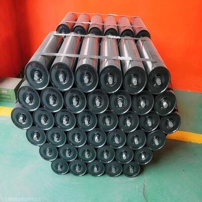 OEM Heavy Duty Idler Rollers Red Corrosion Resistant Idler Rollers With Bearings