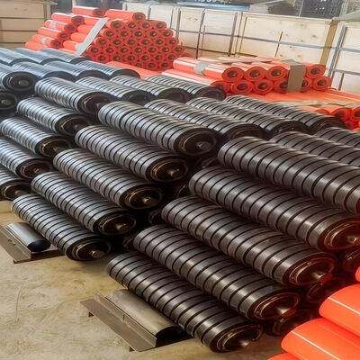 Black Stainless Steel Conveyor Idler Roller Corrosion Resistant Oem Idler Rollers For Belt Conveyors