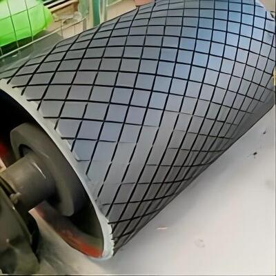 Wear Resistant Conveyor Roller Lagging Black Conveyor Pulley Lagging Customized