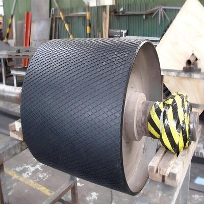 Black Rubber Pulley Lagging 100mm - 2000mm Width Diamond Pulley Lagging