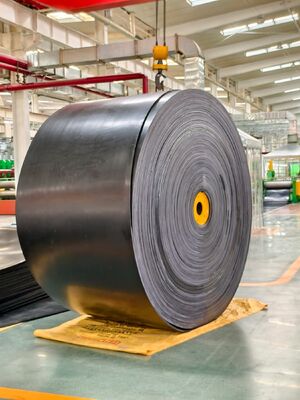 Mining Conveyor Belts Bucket Black Rubber Conveyor Belt For Heavy Loads