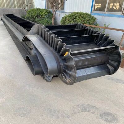 Corrugated Sidewall Cleated Conveyor Belts OEM Conveyor Belts For Bulk Materials