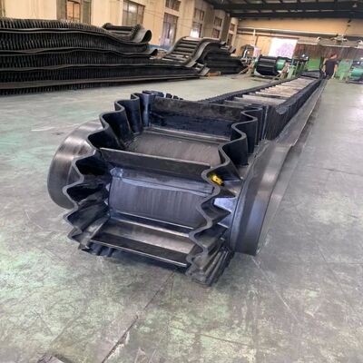 Corrugated Sidewall Cleated Conveyor Belts OEM Conveyor Belts For Bulk Materials