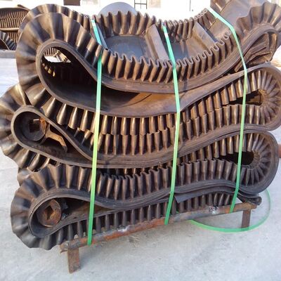 Corrugated Sidewall Cleated Conveyor Belts OEM Conveyor Belts For Bulk Materials