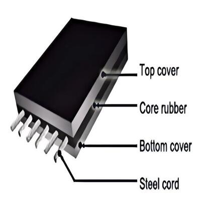 Mining Conveyor Belts Bucket Black Rubber Conveyor Belt For Heavy Loads