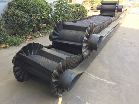 Heavy Duty Industrial Rubber Corrugated Sidewall Cleated Conveyor Belt For Bulk Material Handling
