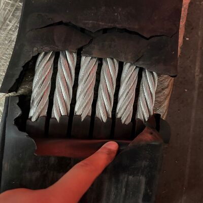Rubber Cover Flat Balance Steel Wire Ropes For Mining Coal Industry
