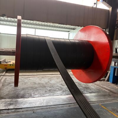 Heavy Load Flat Rubber Coated Steel Wire Rope For Cement Mining Balance System